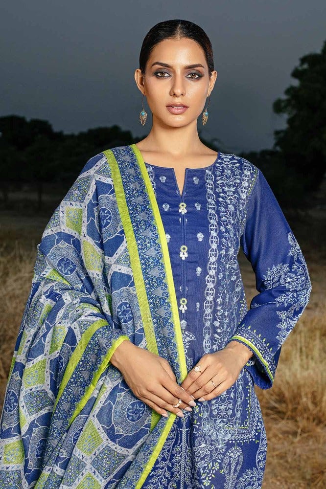 Gul Ahmed | Winter Collection 24 | Cotton Net Dupatta CD-32009 - Official Gul Ahmed - Agha Fabrics UK