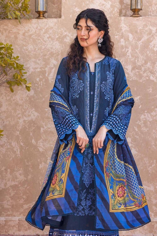 Gul Ahmed | Winter Collection 24 | Cotton Net Dupatta CN-32040 - Official Gul Ahmed - Agha Fabrics UK