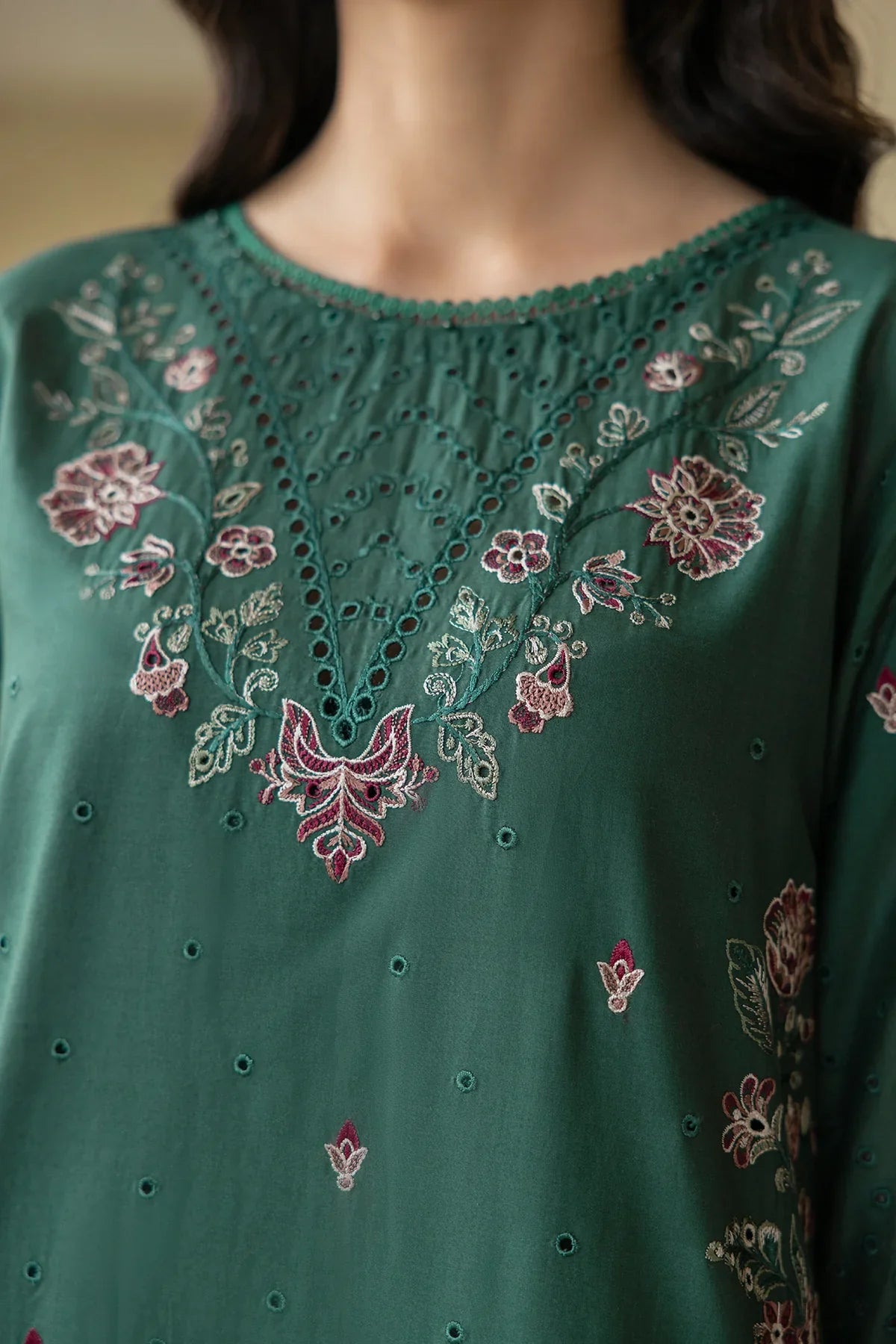 Farasha | Bahaar Embroidered Lawn | Azure Grace