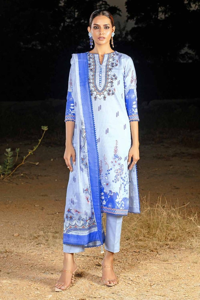 Gul Ahmed | Winter Collection 24 | Cotton Net Dupatta CD-32004 B - Official Gul Ahmed - Agha Fabrics UK