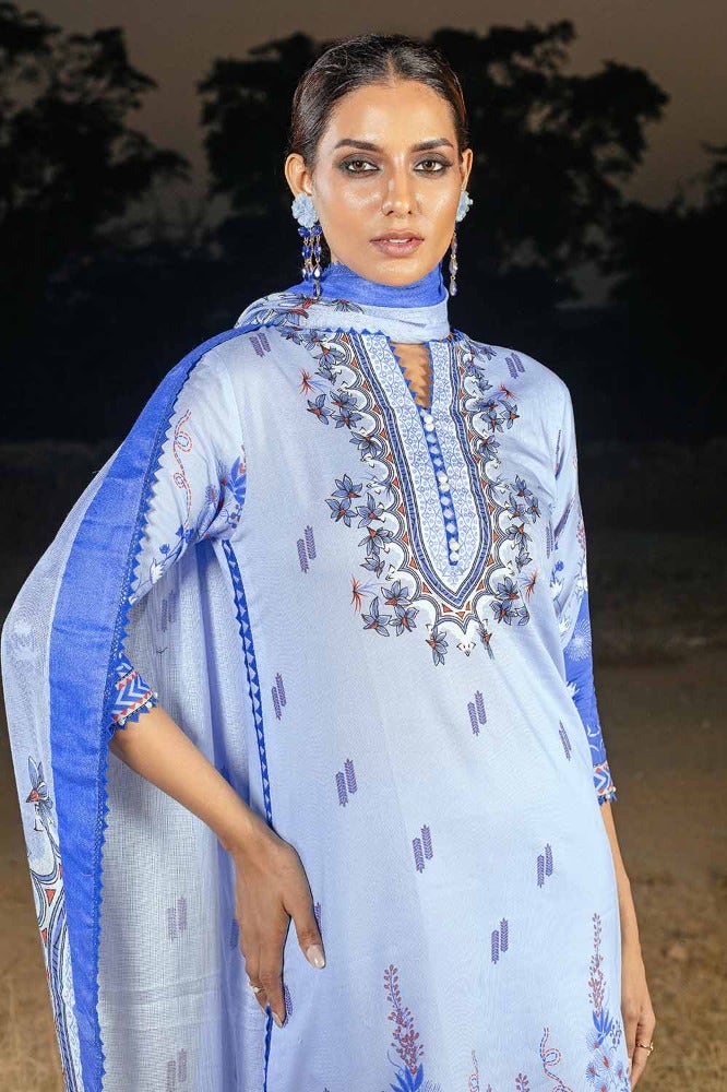 Gul Ahmed | Winter Collection 24 | Cotton Net Dupatta CD-32004 B - Official Gul Ahmed - Agha Fabrics UK