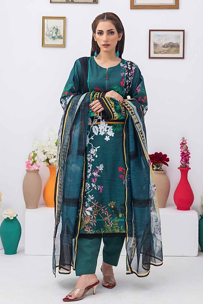 Gul Ahmed | Winter Collection 24 | Net Dupatta WRF-32015 - Official Gul Ahmed - Agha Fabrics UK