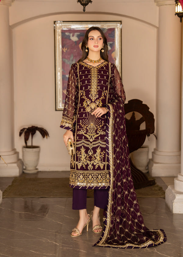 Strawberry | Rimjhim Chiffon Collection | FLS-RJ-004