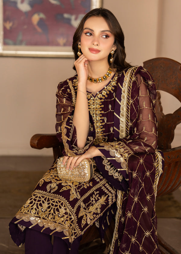 Strawberry | Rimjhim Chiffon Collection | FLS-RJ-004