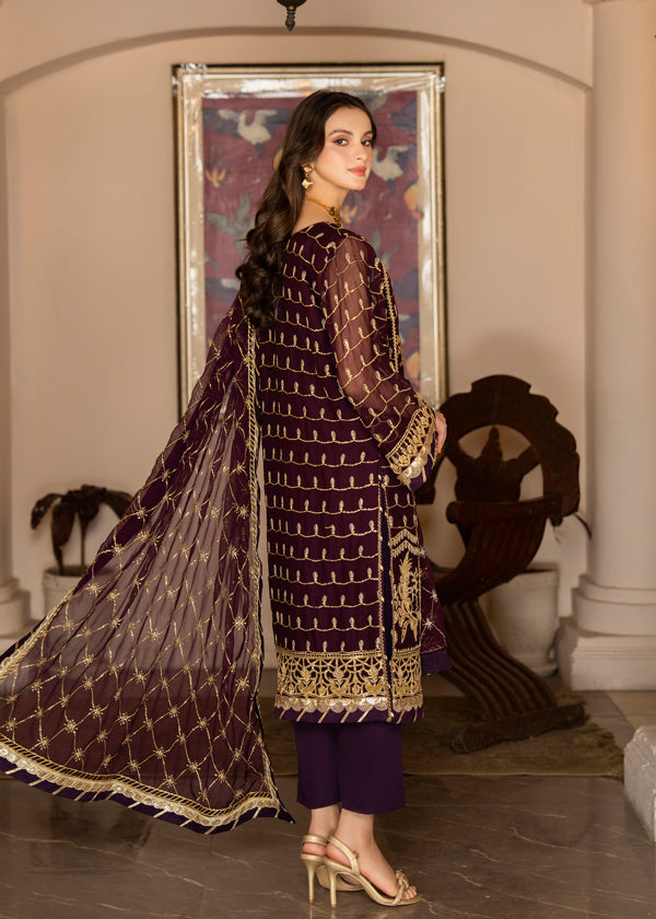 Strawberry | Rimjhim Chiffon Collection | FLS-RJ-004