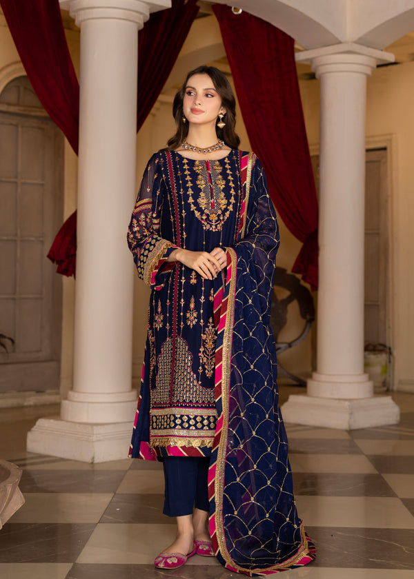 Strawberry | Rimjhim Chiffon Collection | FLS-RJ-005