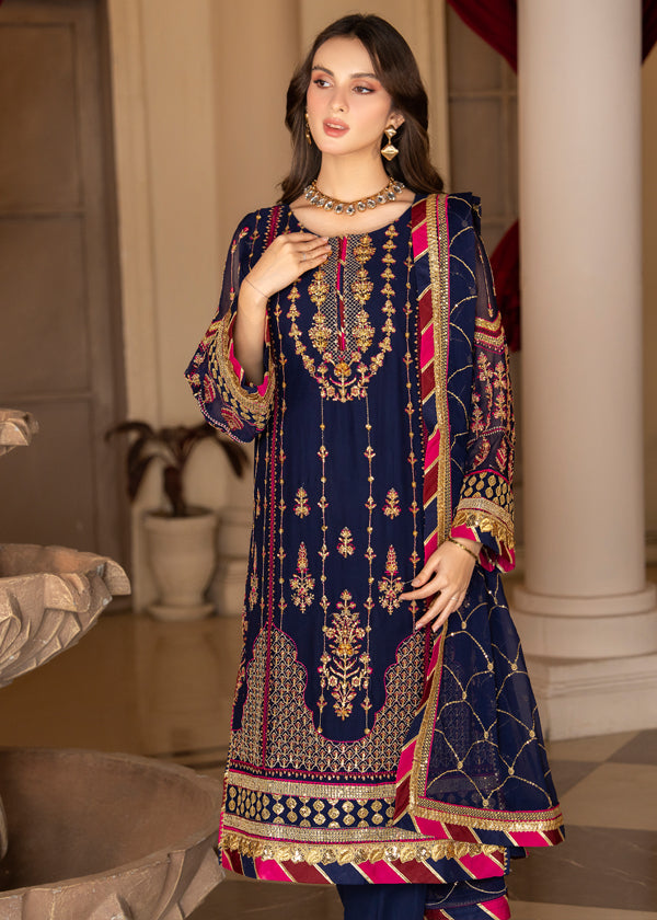 Strawberry | Rimjhim Chiffon Collection | FLS-RJ-005