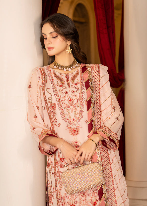 Strawberry | Rimjhim Chiffon Collection | FLS-RJ-006