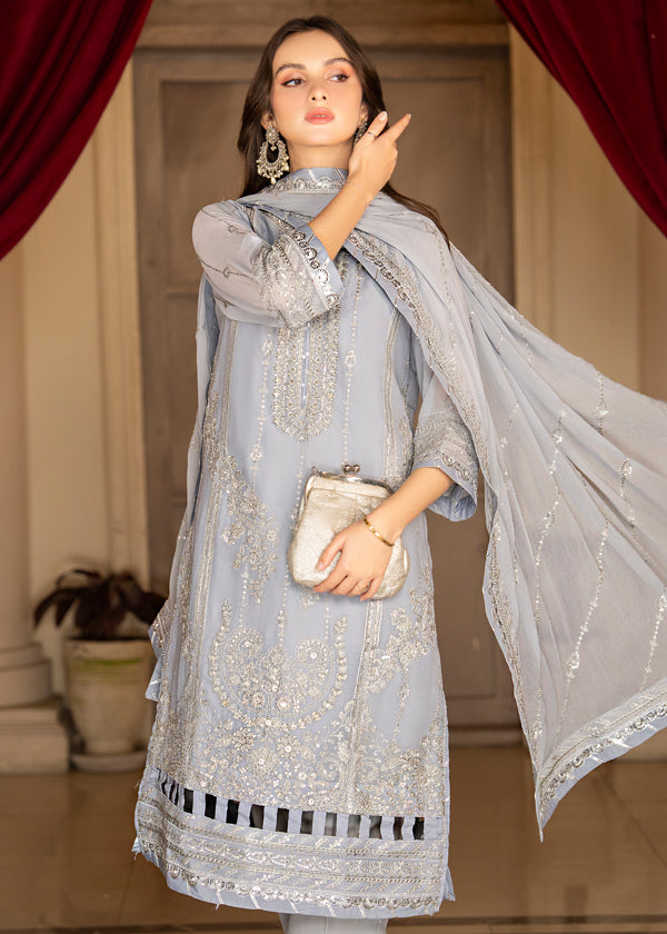 Strawberry | Rimjhim Chiffon Collection | FLS-RJ-008