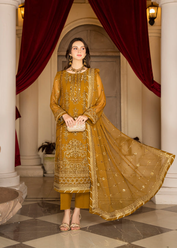 Strawberry | Rimjhim Chiffon Collection | FLS-RJ-009