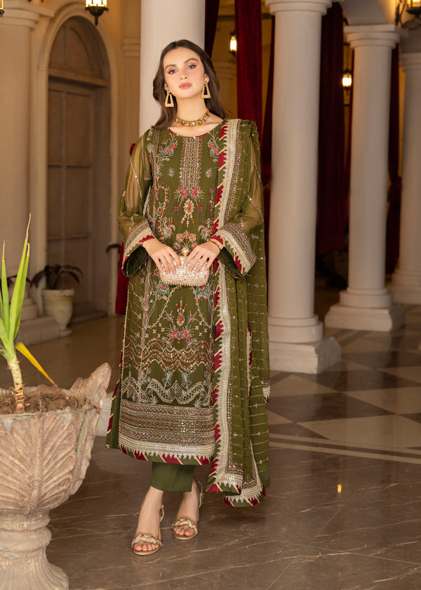 Strawberry | Rimjhim Chiffon Collection | FLS-RJ-002