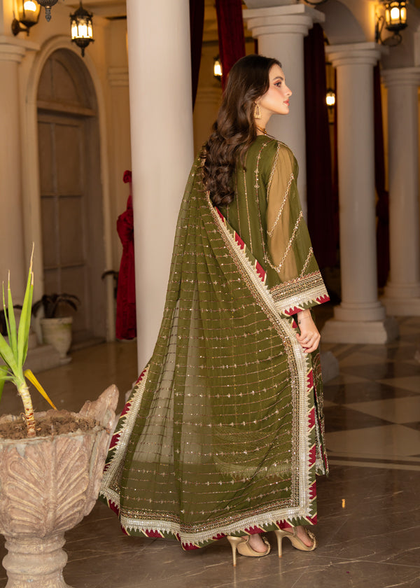 Strawberry | Rimjhim Chiffon Collection | FLS-RJ-002