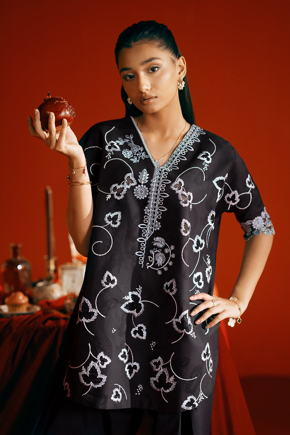 Saira Rizwan | Joolie Co ords | JOOLIE BLACK - JBP25-06