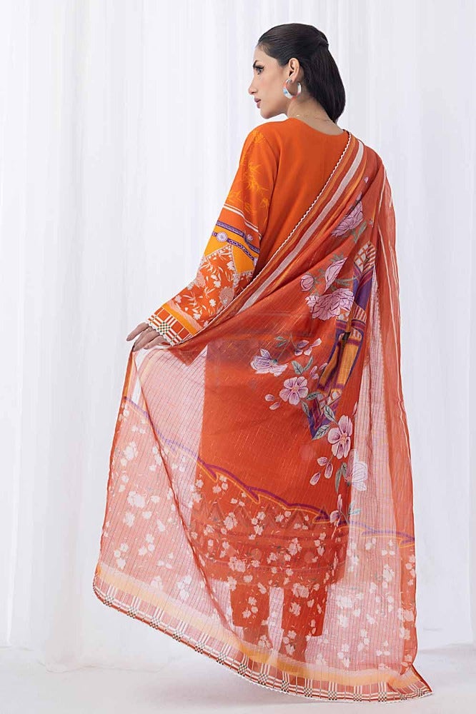 Gul Ahmed | Winter Collection 24 | Zari Stripe Dupatta WRF-32010 - Official Gul Ahmed - Agha Fabrics UK