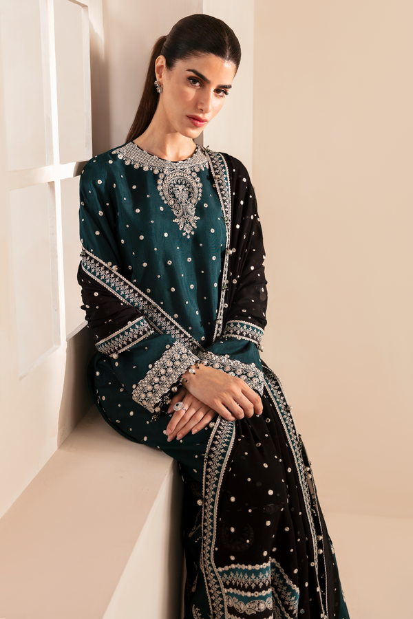 Jazmin | Formals Collection | Raw Silk UR-7035 - Official Jazmin - Agha Fabrics UK