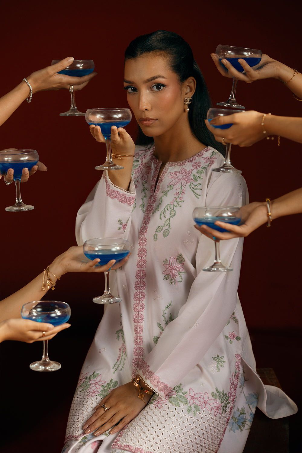 Saira Rizwan | Joolie Co ords | JOOLIE WHITE - JBP25-07