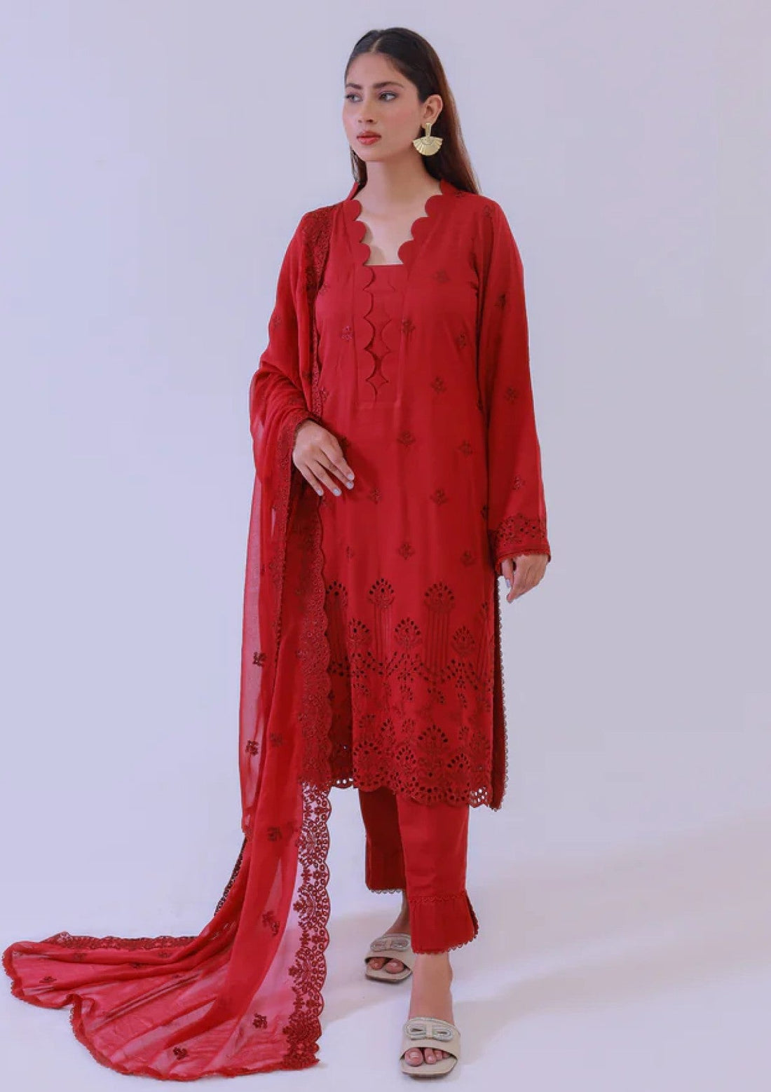 Winter Collection - Almish - Unstitched 24 - D#582 - Dusk - Official Almish - Agha Fabrics UK