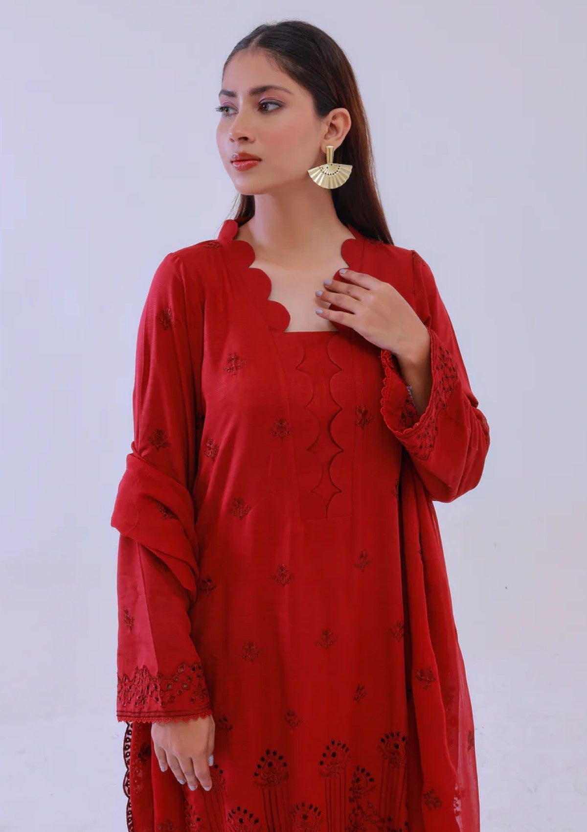 Winter Collection - Almish - Unstitched 24 - D#582 - Dusk - Official Almish - Agha Fabrics UK