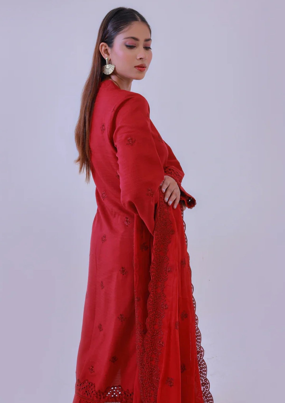 Winter Collection - Almish - Unstitched 24 - D#582 - Dusk - Official Almish - Agha Fabrics UK