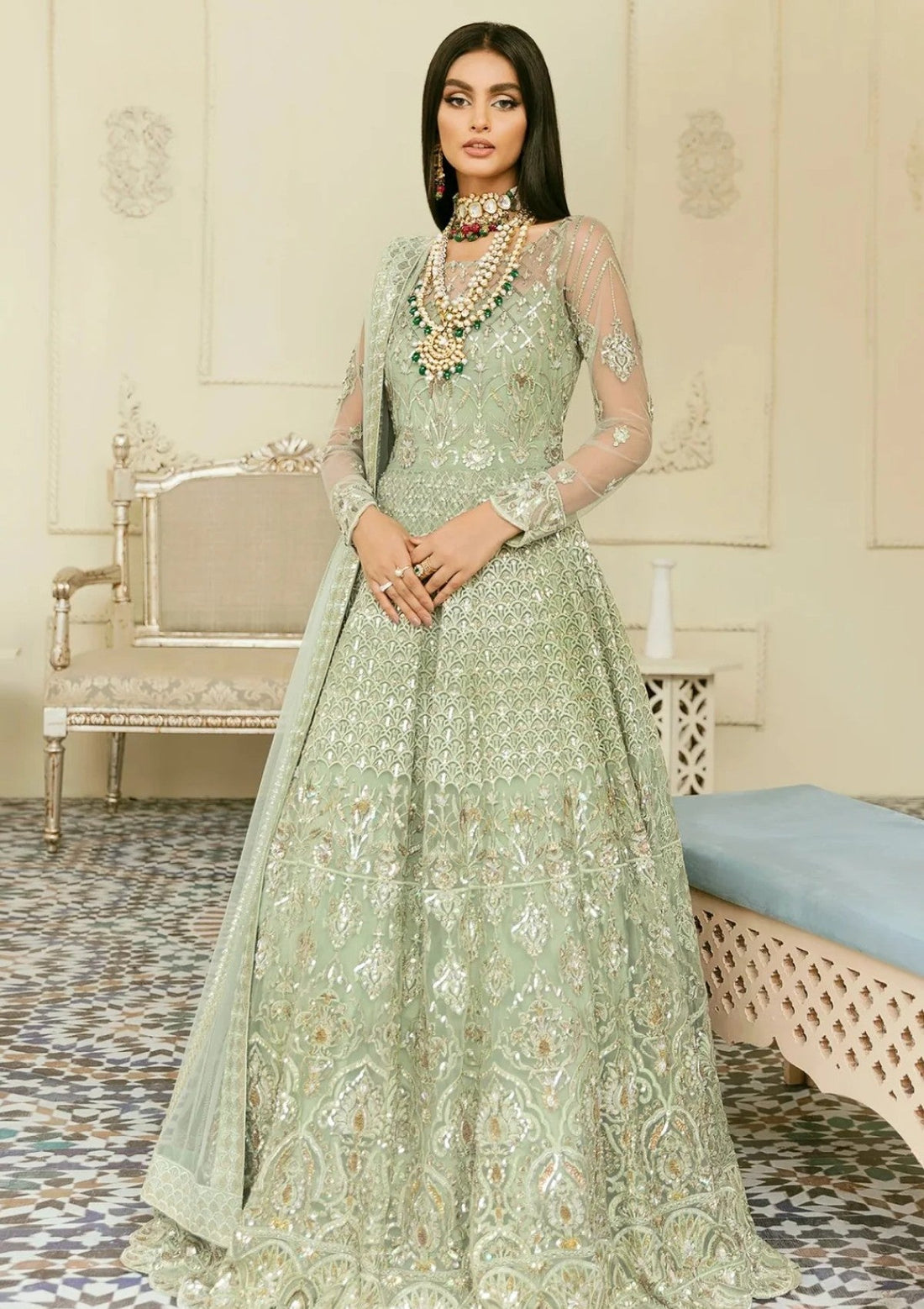 Formal Collection - Akbar Aslam - Elinor - ASE24#1386 - Florican - Official Akbar Aslam - Agha Fabrics UK