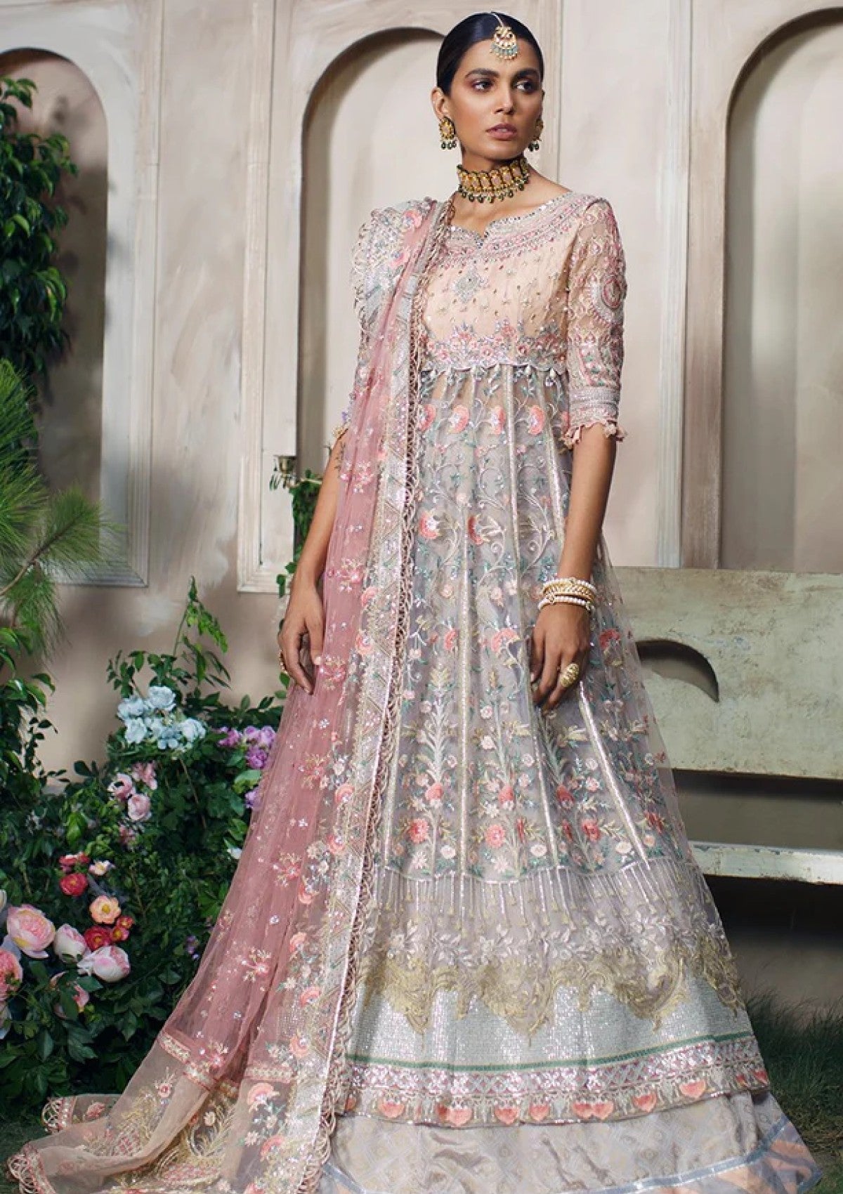 Formal Collection - MAHGUL - Wedding - MW21#08 - AMETHYST BLOOM - Official MAHGUL - Agha Fabrics UK