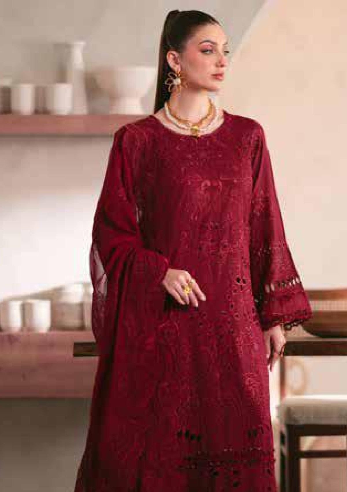 Winter Collection - Nureh - Exclusive Karandi - NK24#104 - Official Nureh - Agha Fabrics UK