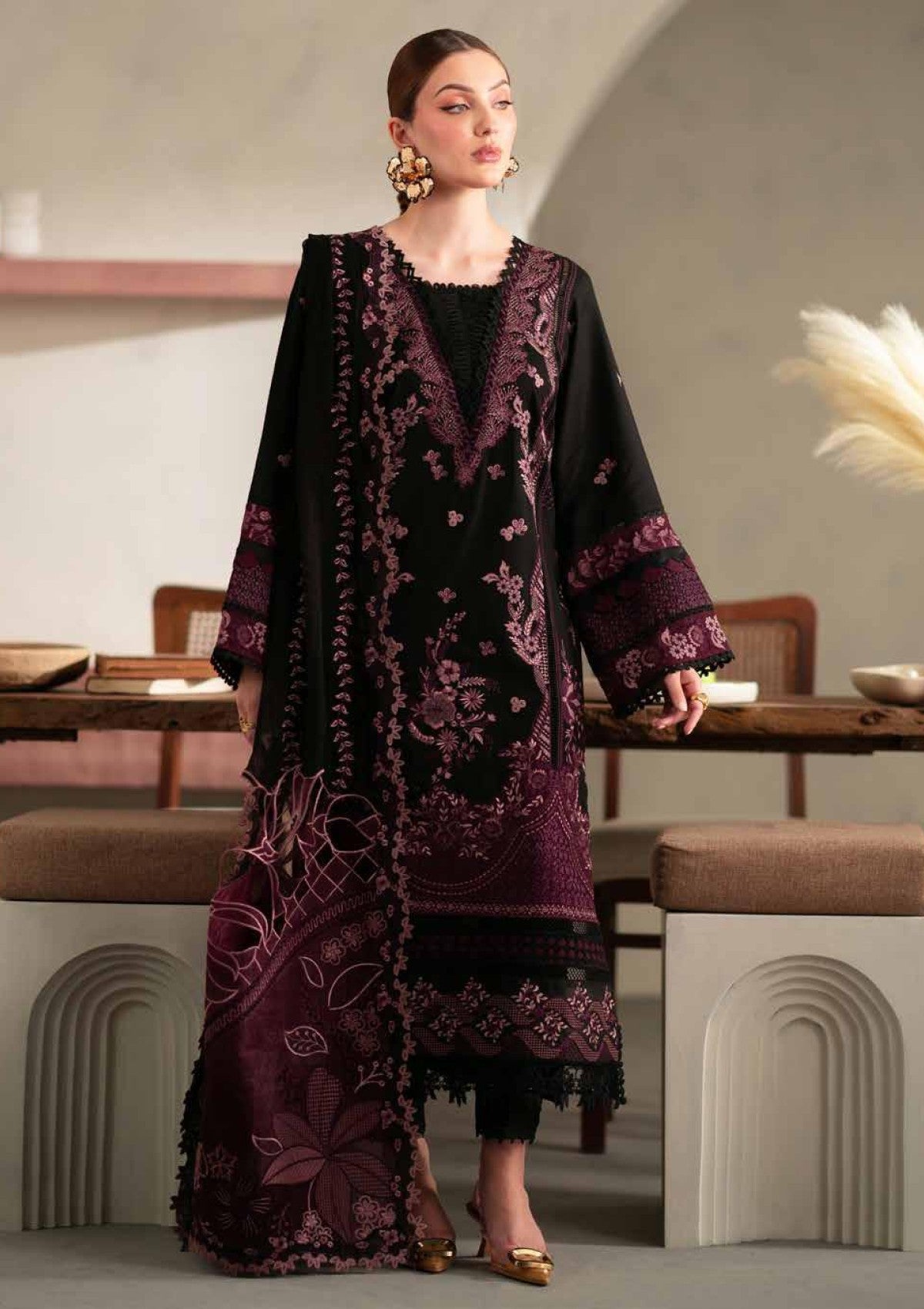 Winter Collection - Nureh - Exclusive Karandi - NK24#105 - Official Nureh - Agha Fabrics UK