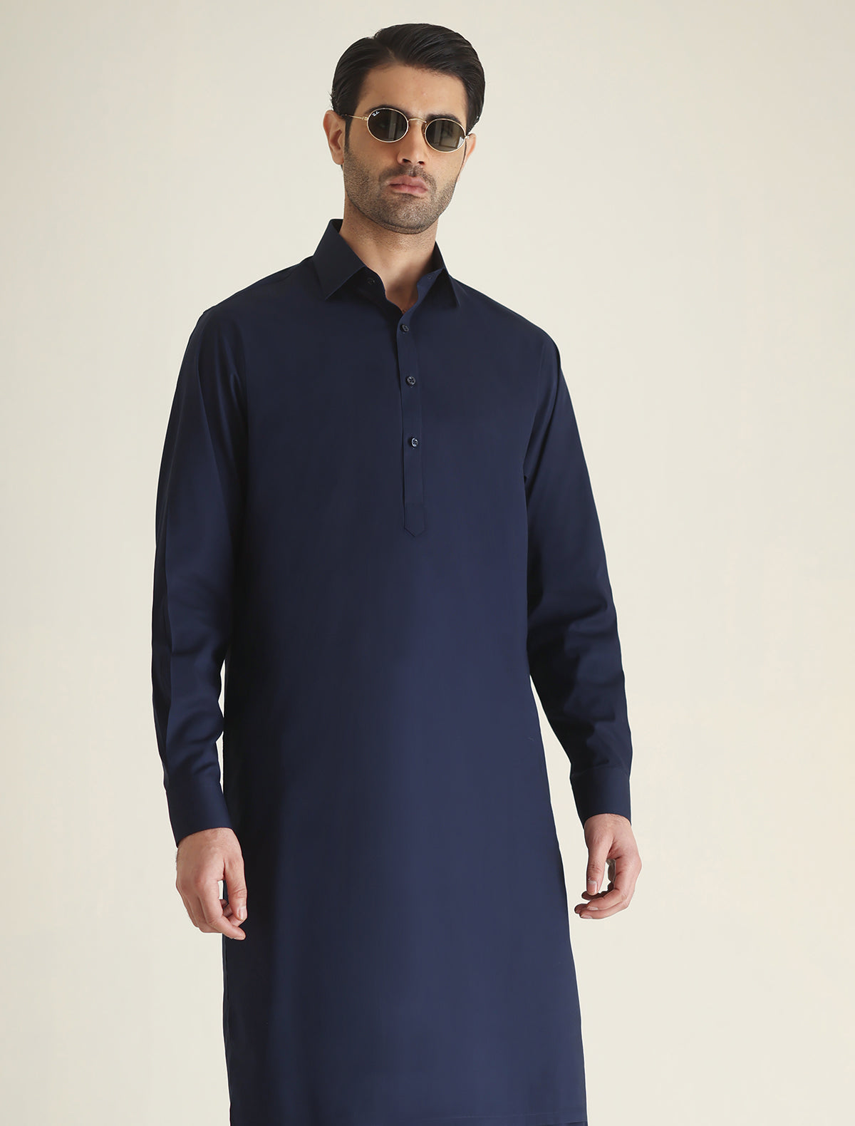 Pakistani Menswear | Ismail Farid - BLUE CLASSIC KAMEEZ SHALWAR