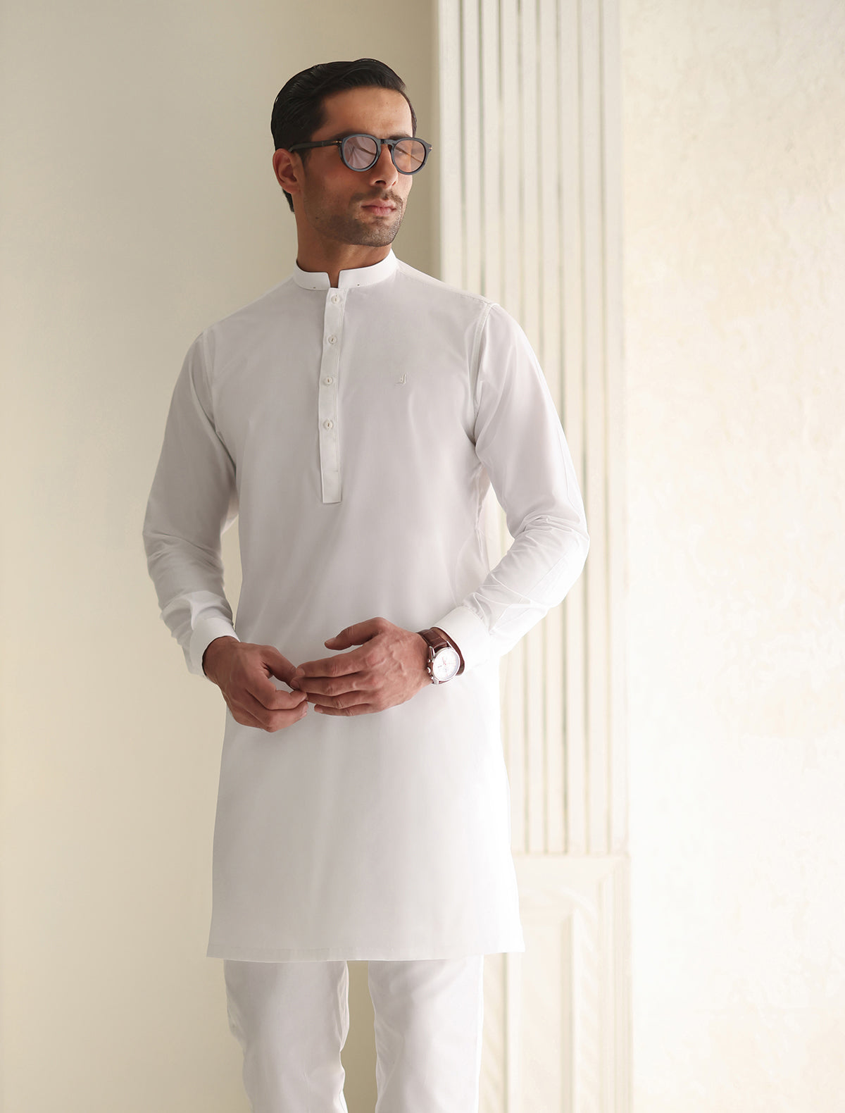 Pakistani Menswear | Ismail Farid - WHITE KURTA PAJAMA