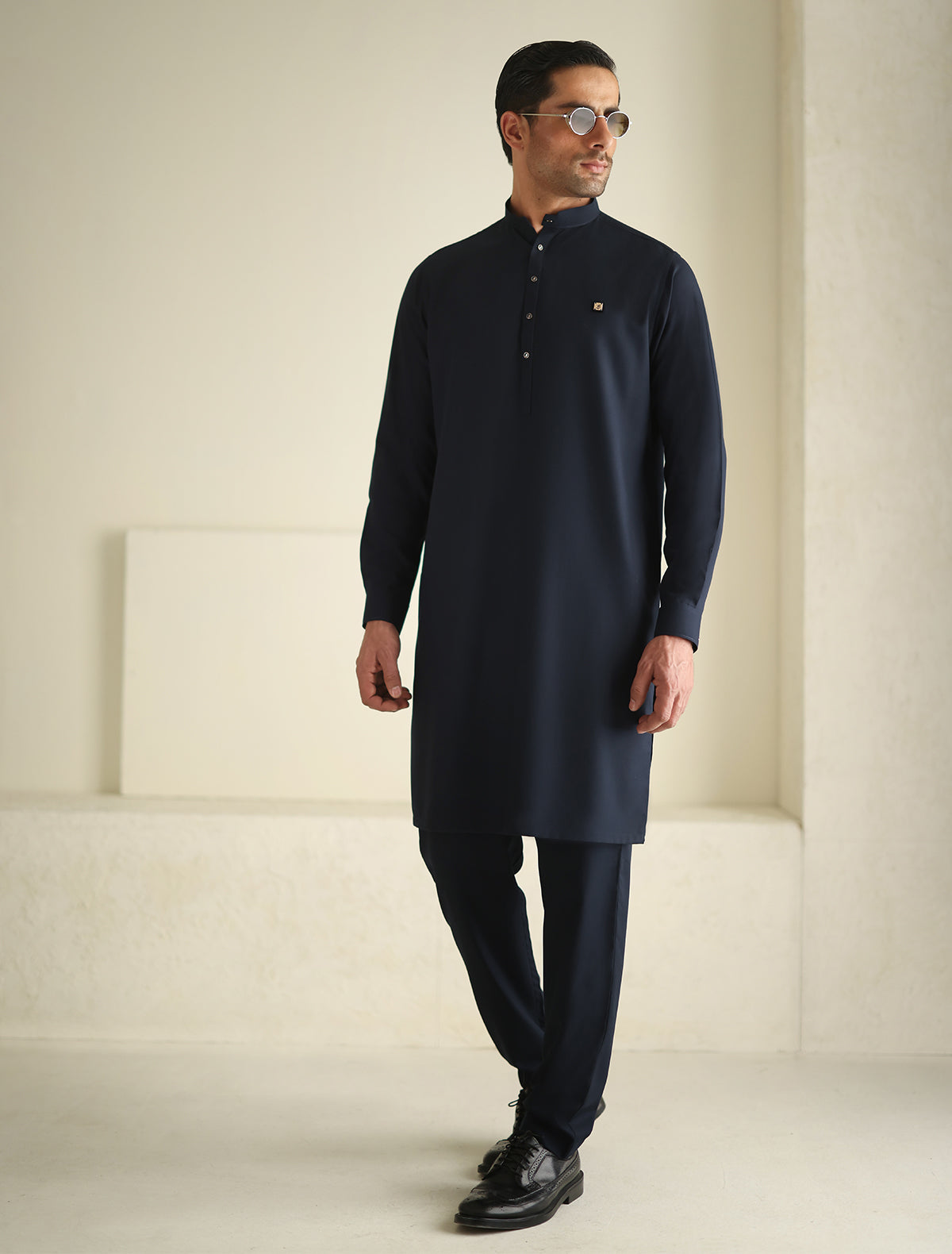Pakistani Menswear | Ismail Farid - BLUE KURTA PAJAMA