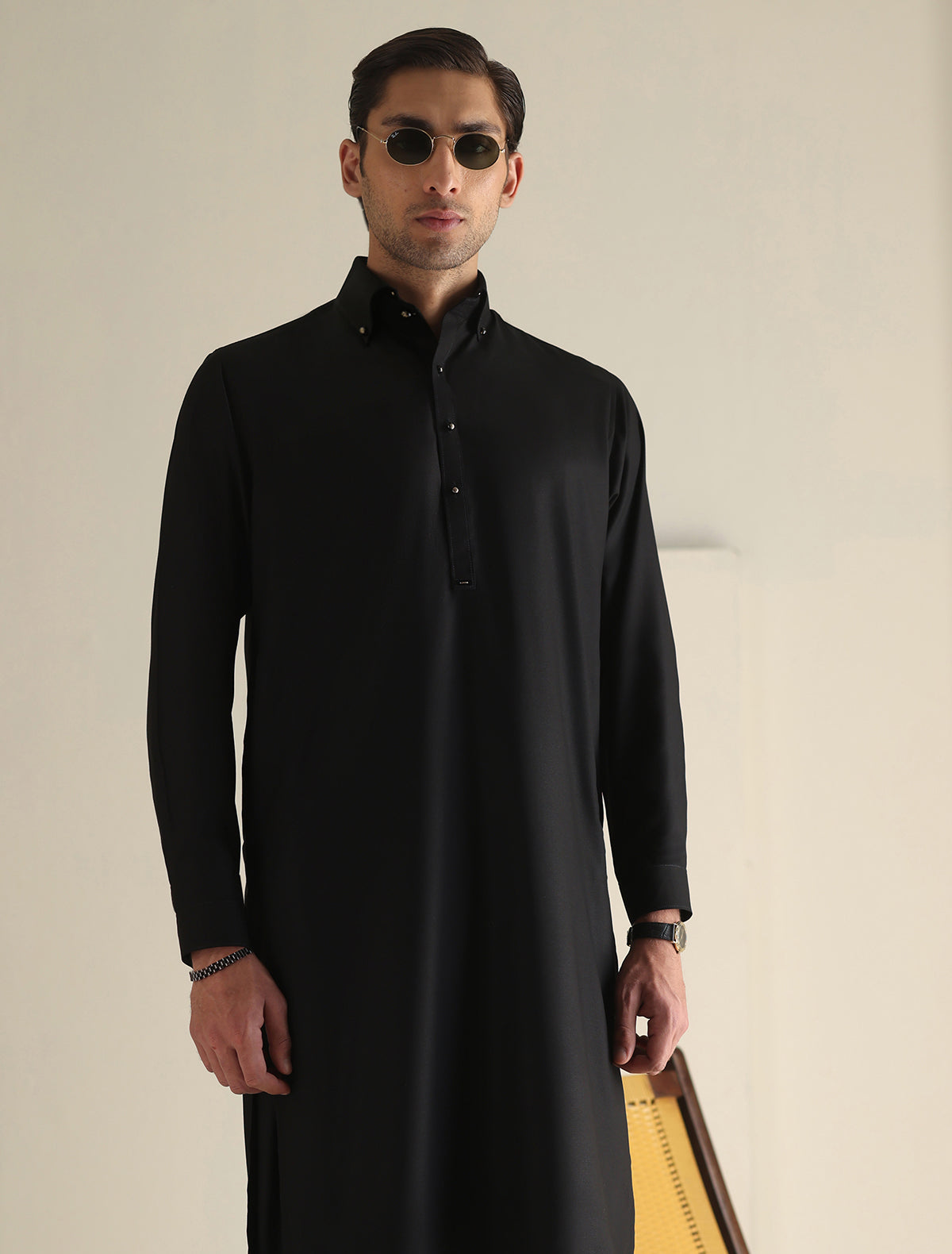 Pakistani Menswear | Ismail Farid - JET BLACK OUTFIT