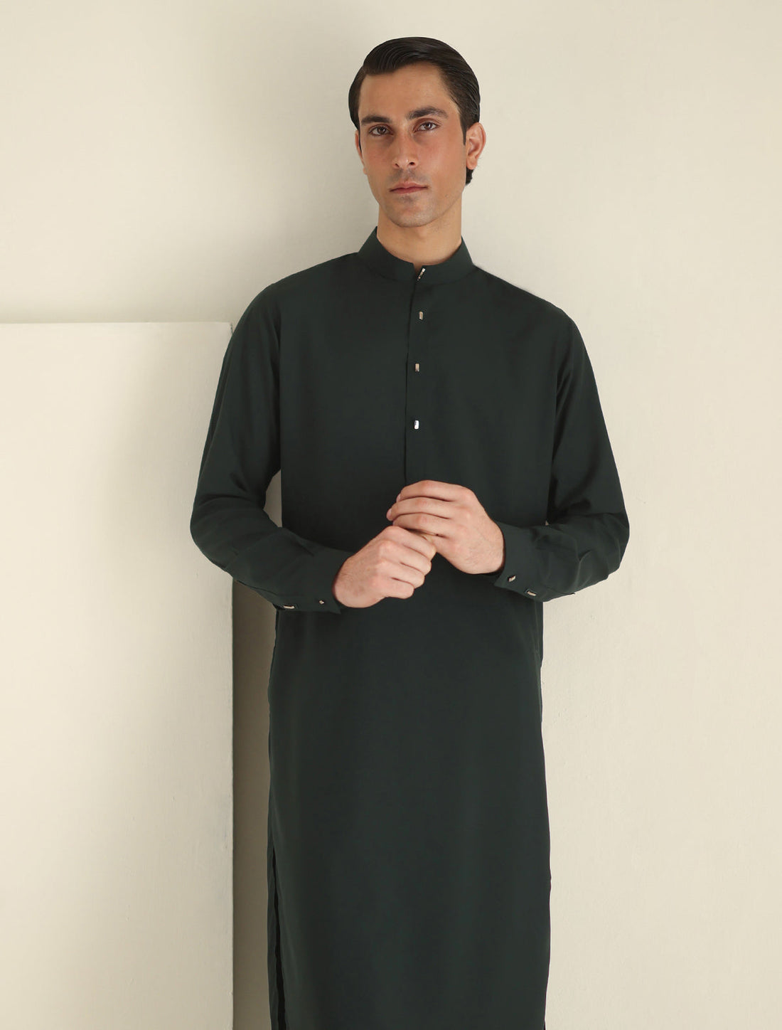 Pakistani Menswear | Ismail Farid - GREEN KAMEEZ SHALWAR