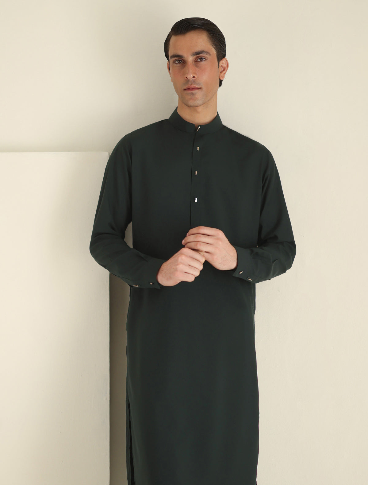 Pakistani Menswear | Ismail Farid - GREEN KAMEEZ SHALWAR