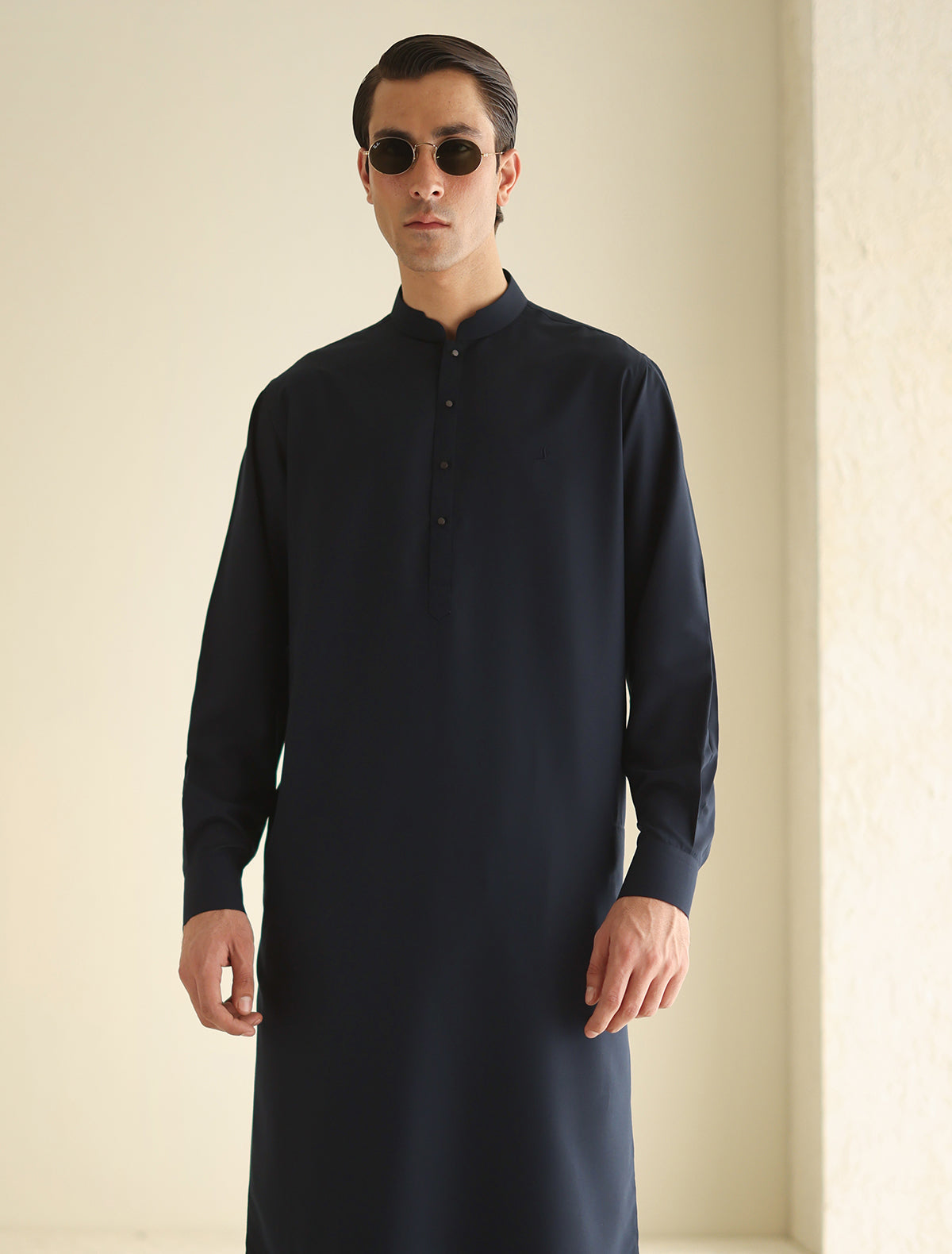 Pakistani Menswear | Ismail Farid - NAVY KAMEEZ SHALWAR