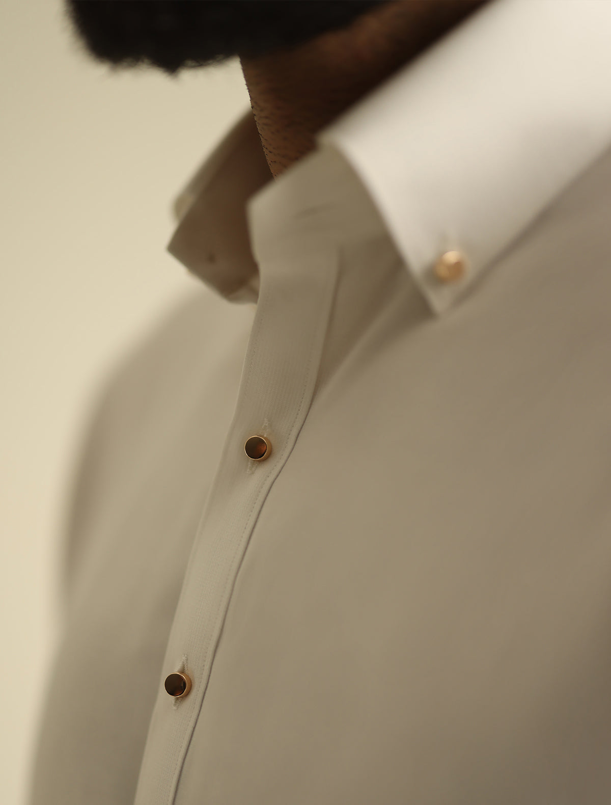 Pakistani Menswear | Ismail Farid - OFF-WHITE BUTTON-DOWN KAMEEZ SHALWAR