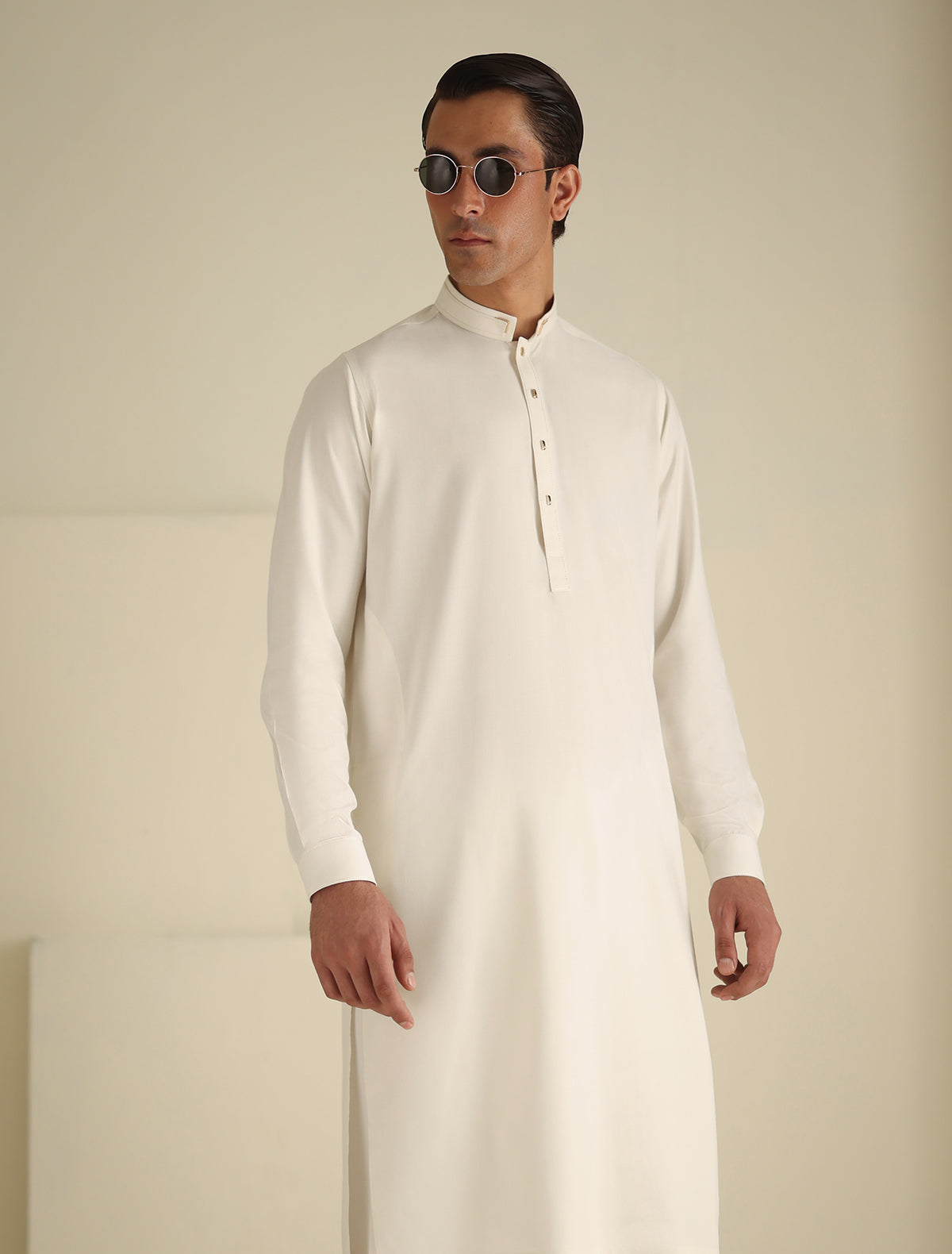 Pakistani Menswear | Ismail Farid - CREAM PREMIUM KAMEEZ SHALWAR