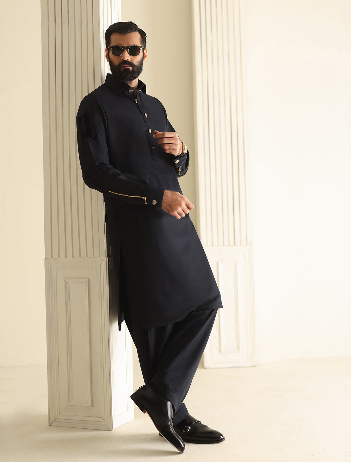 Pakistani Menswear | Ismail Farid - BLUE LIMITED EDITION KAMEEZ SHALWAR
