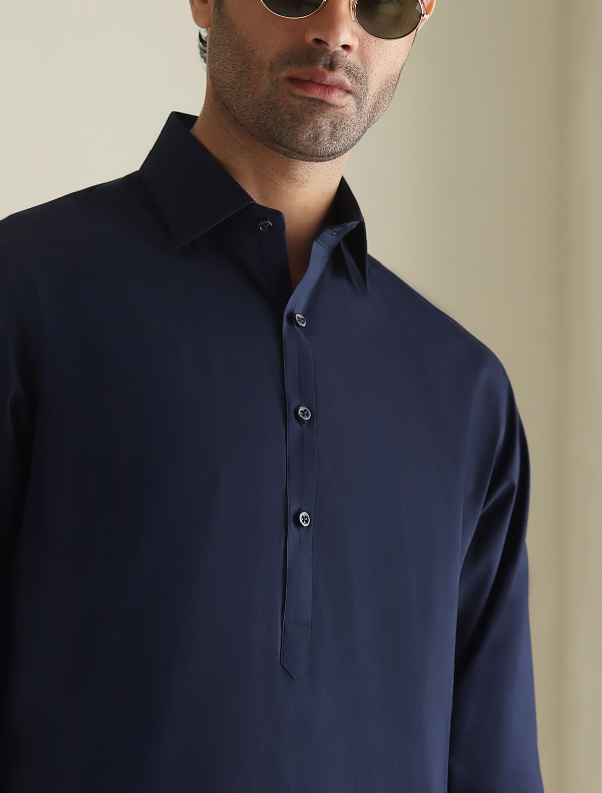 Pakistani Menswear | Ismail Farid - BLUE CLASSIC KAMEEZ SHALWAR