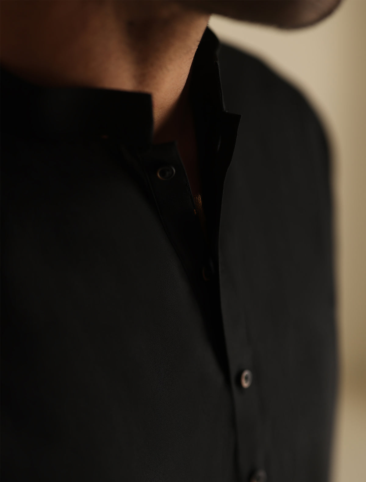 Pakistani Menswear | Ismail Farid - BLACK CLASSIC KURTA PAJAMA