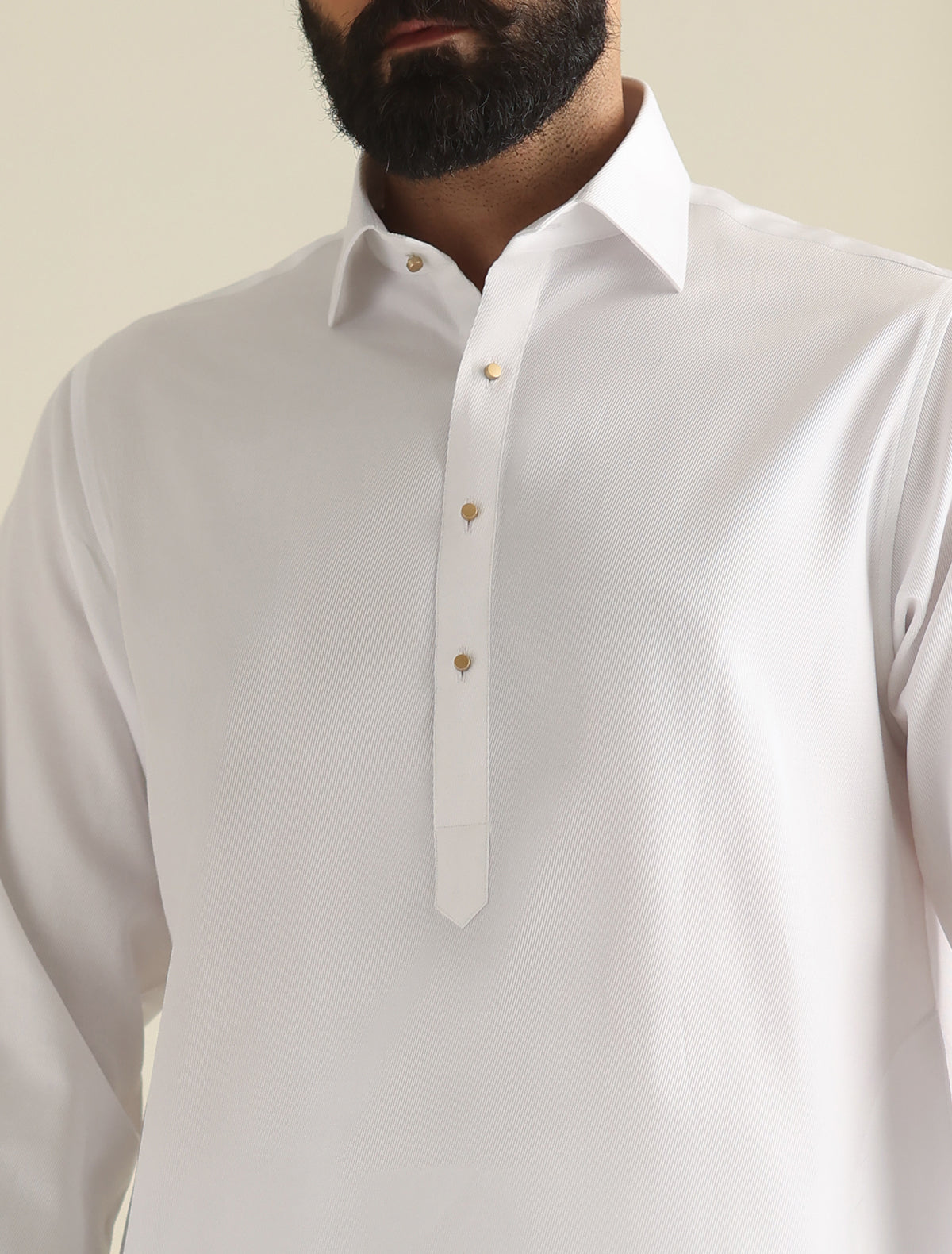 Pakistani Menswear | Ismail Farid - WHITE TWILL KAMEEZ SHALWAR