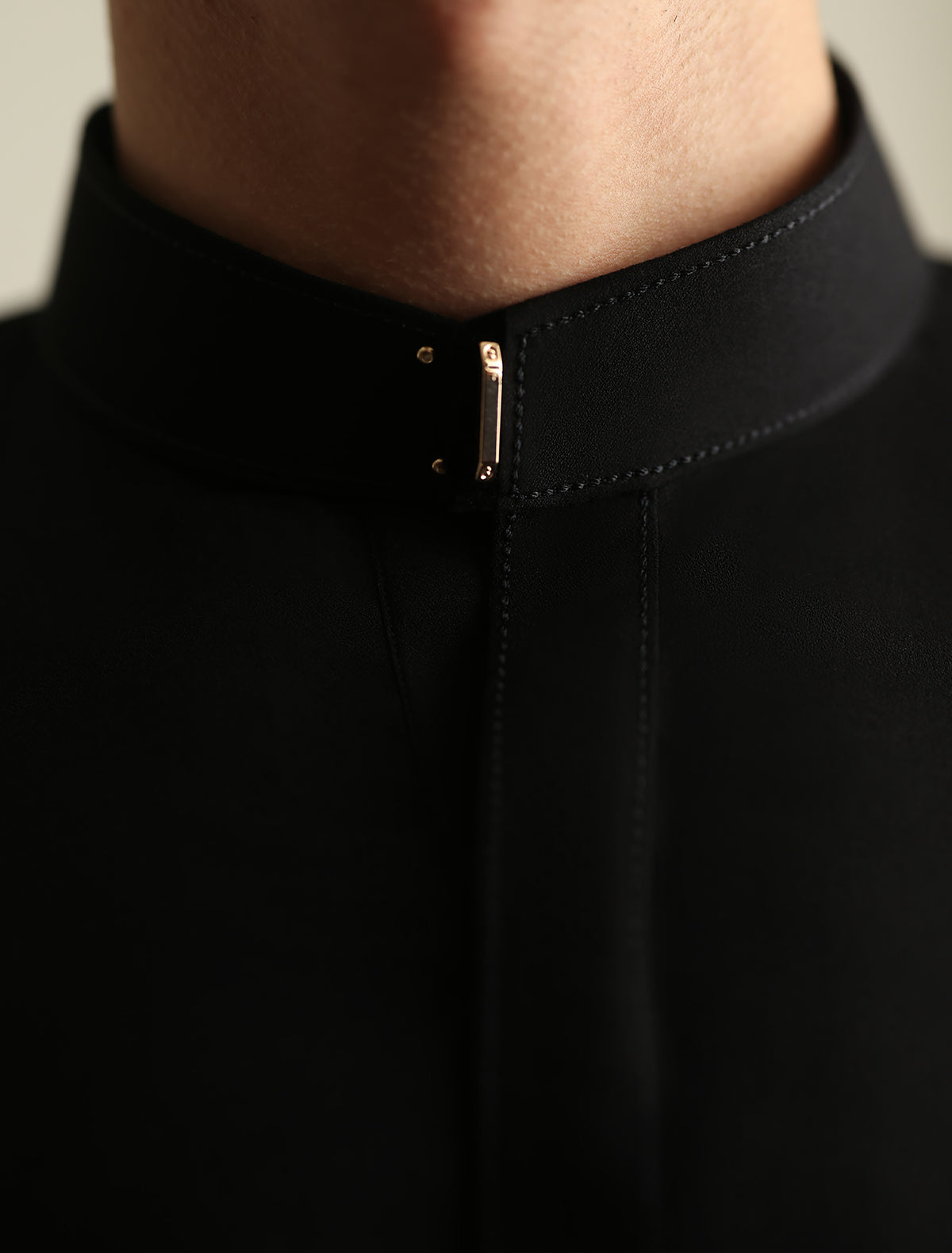 Pakistani Menswear | Ismail Farid RICH BLACK KURTA PAJAMA-