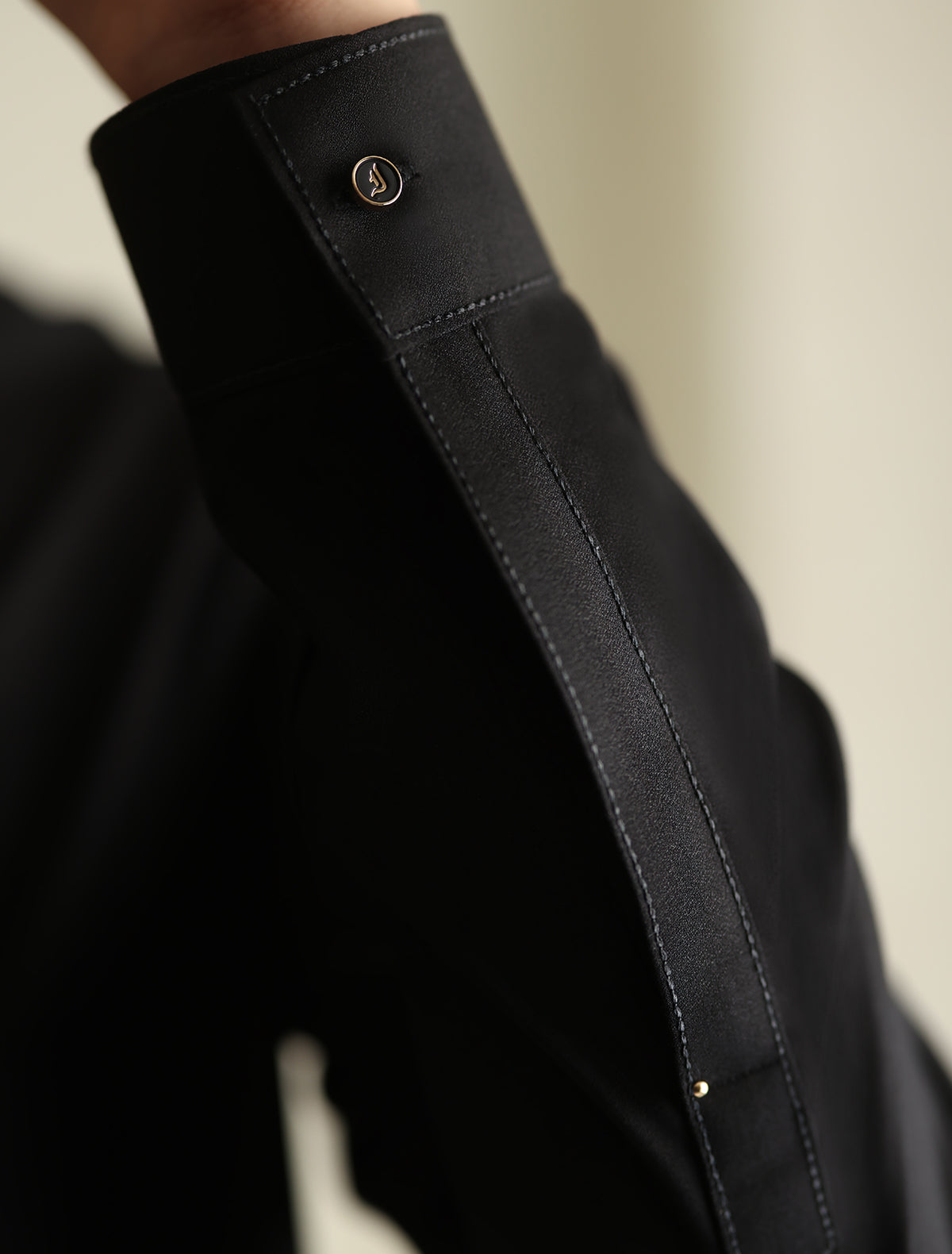 Pakistani Menswear | Ismail Farid RICH BLACK KURTA PAJAMA-