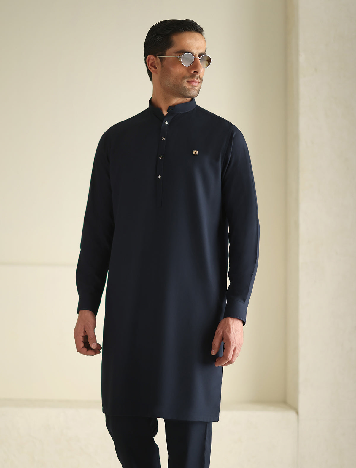 Pakistani Menswear | Ismail Farid - BLUE KURTA PAJAMA