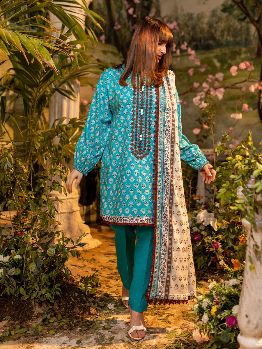 Salitex | Izel Lawn 24 | 3PC UNSTITCHED DIGITAL PRINTED & EMBROIDERED LAWN SUIT