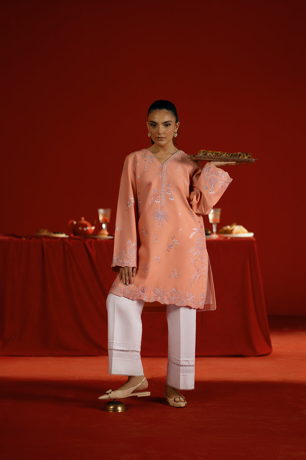 Saira Rizwan | Joolie Co ords | JOOLIE PEACH - JBP25-05