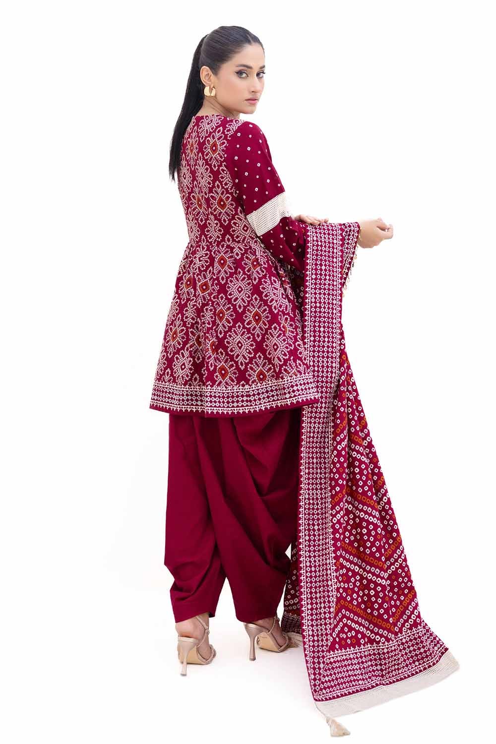 Gul Ahmed | Winter Collection 24 | Thick Khaddar Suit K-42002 T - Official Gul Ahmed - Agha Fabrics UK