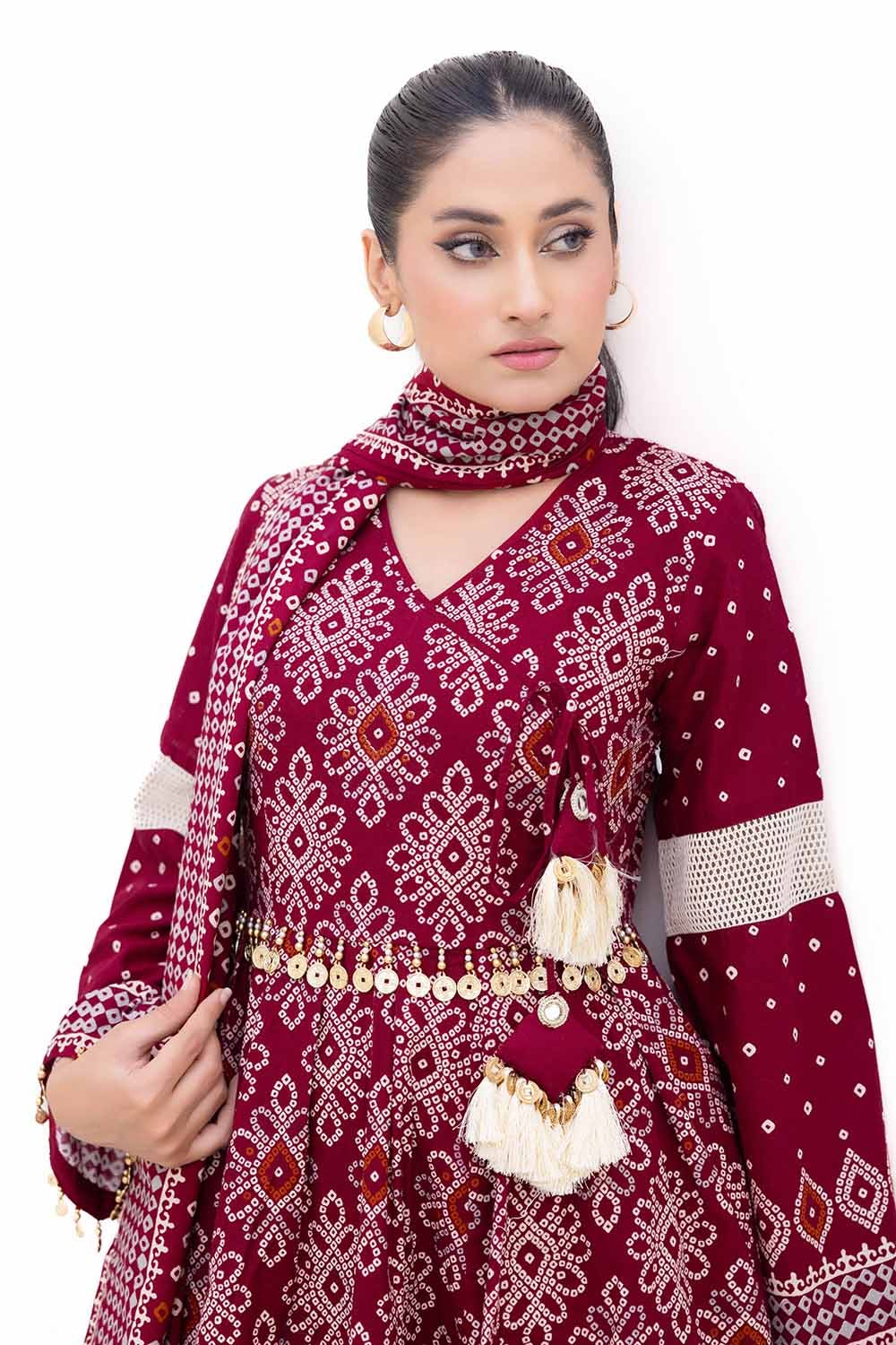 Gul Ahmed | Winter Collection 24 | Thick Khaddar Suit K-42002 T - Official Gul Ahmed - Agha Fabrics UK