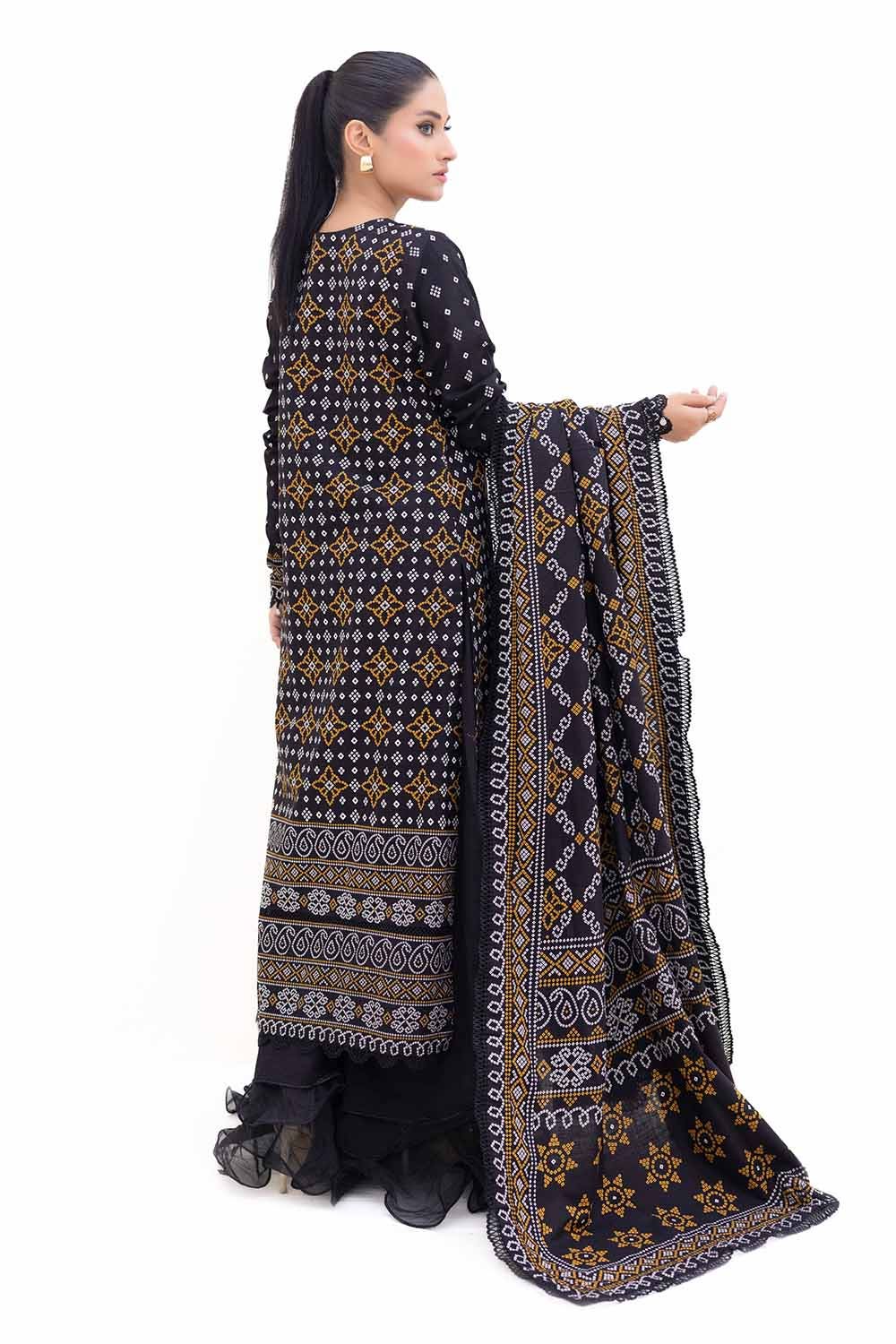 Gul Ahmed | Winter Collection 24 | Light Khaddar Suit K-42003 L - Official Gul Ahmed - Agha Fabrics UK
