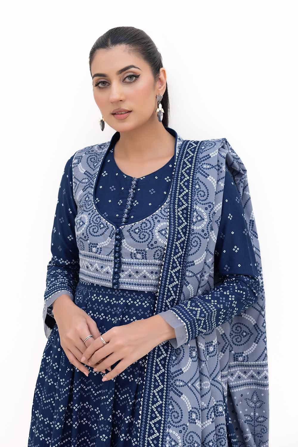 Gul Ahmed | Winter Collection 24 | Thick Khaddar Suit K-42005 T - Official Gul Ahmed - Agha Fabrics UK