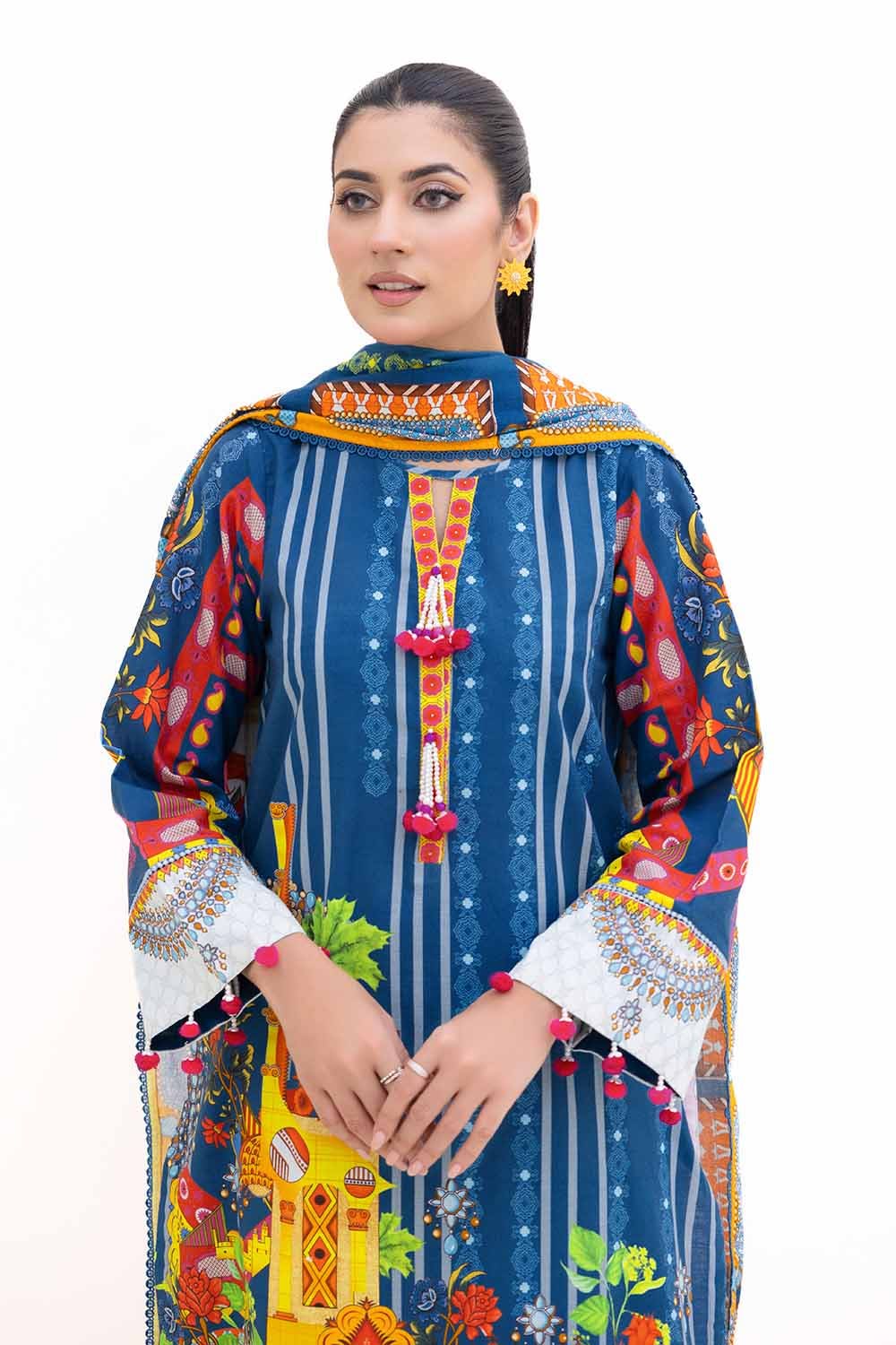 Gul Ahmed | Winter Collection 24 | Light Khaddar Suit K-42006 L - Official Gul Ahmed - Agha Fabrics UK